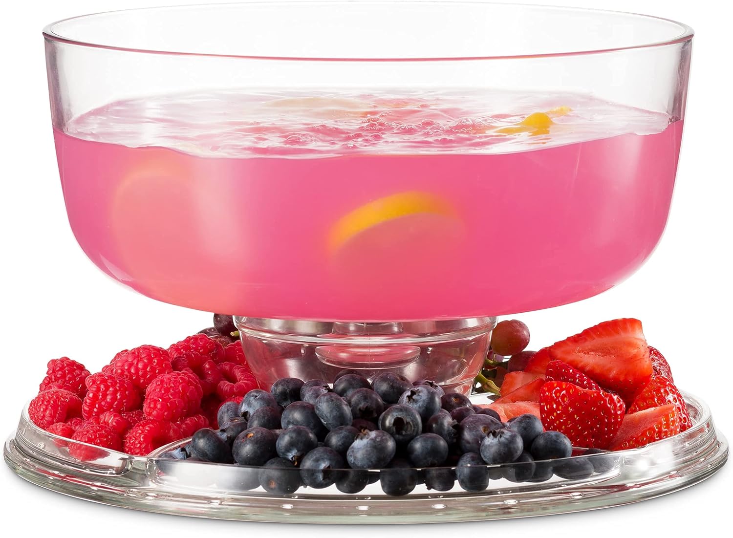 Crystal Glass Cake Stand with Dome Lid, 6-in-1 Serving Platter Q13695