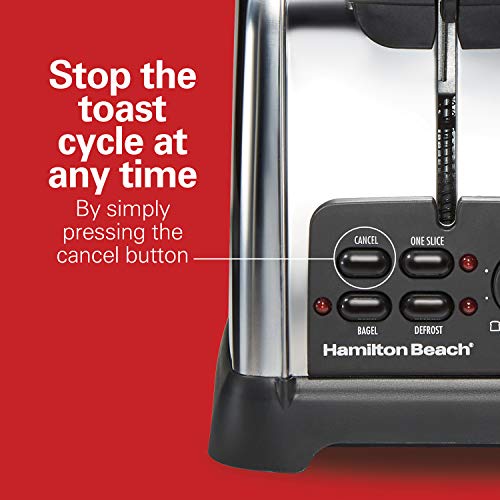 Retro 4 Slice Toaster with Wide Slots, Bagel & Defrost Settings R918
