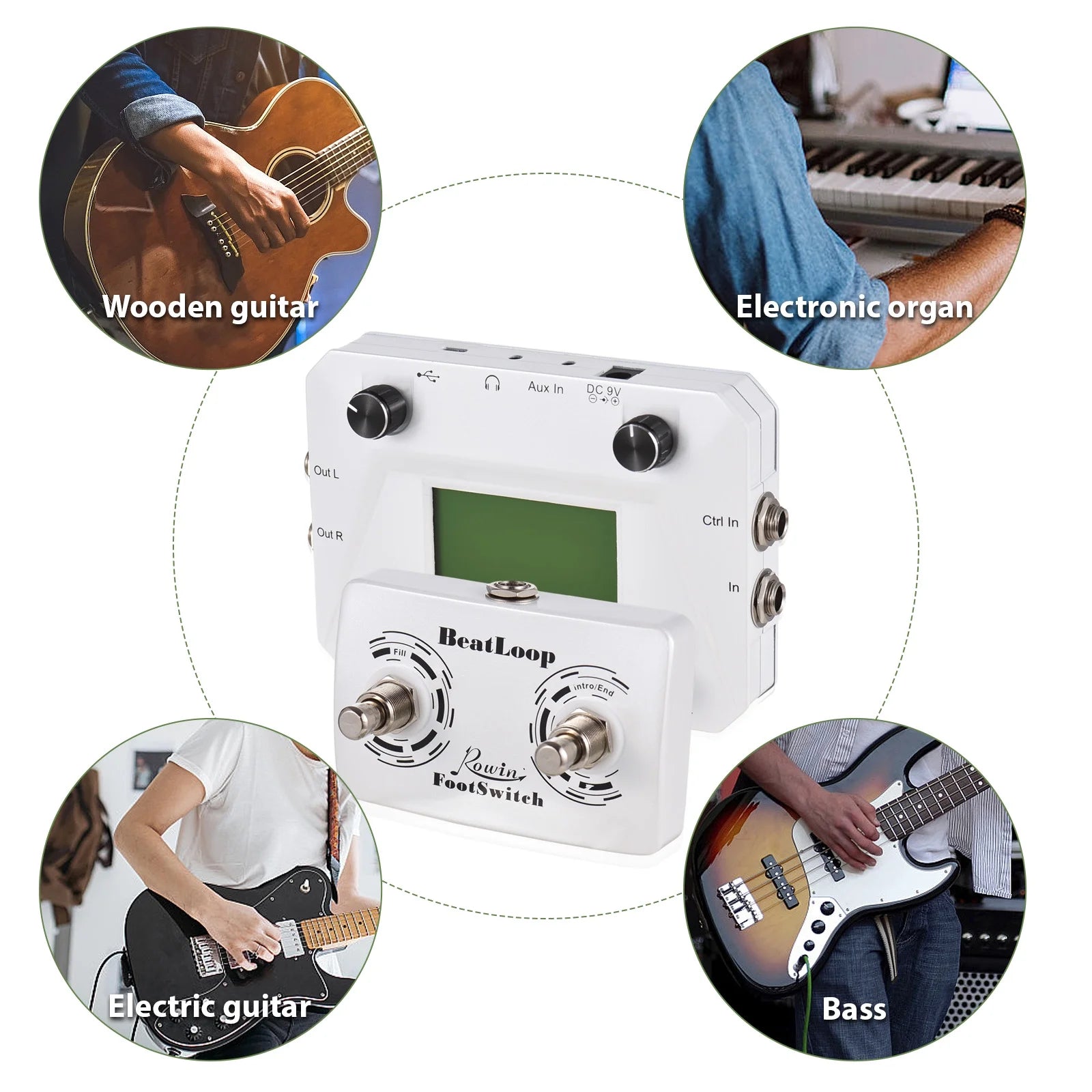 Drum Audio Effect Machine with LCD Display and 3.5mm Input B9149
