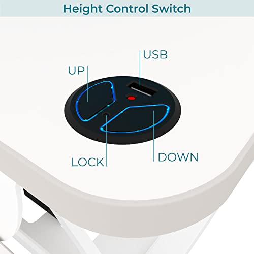 Electric Standing Desk Converter, Height Adjustable Sit to Stand Riser, Dual Monitor Workstation, Black Z74939