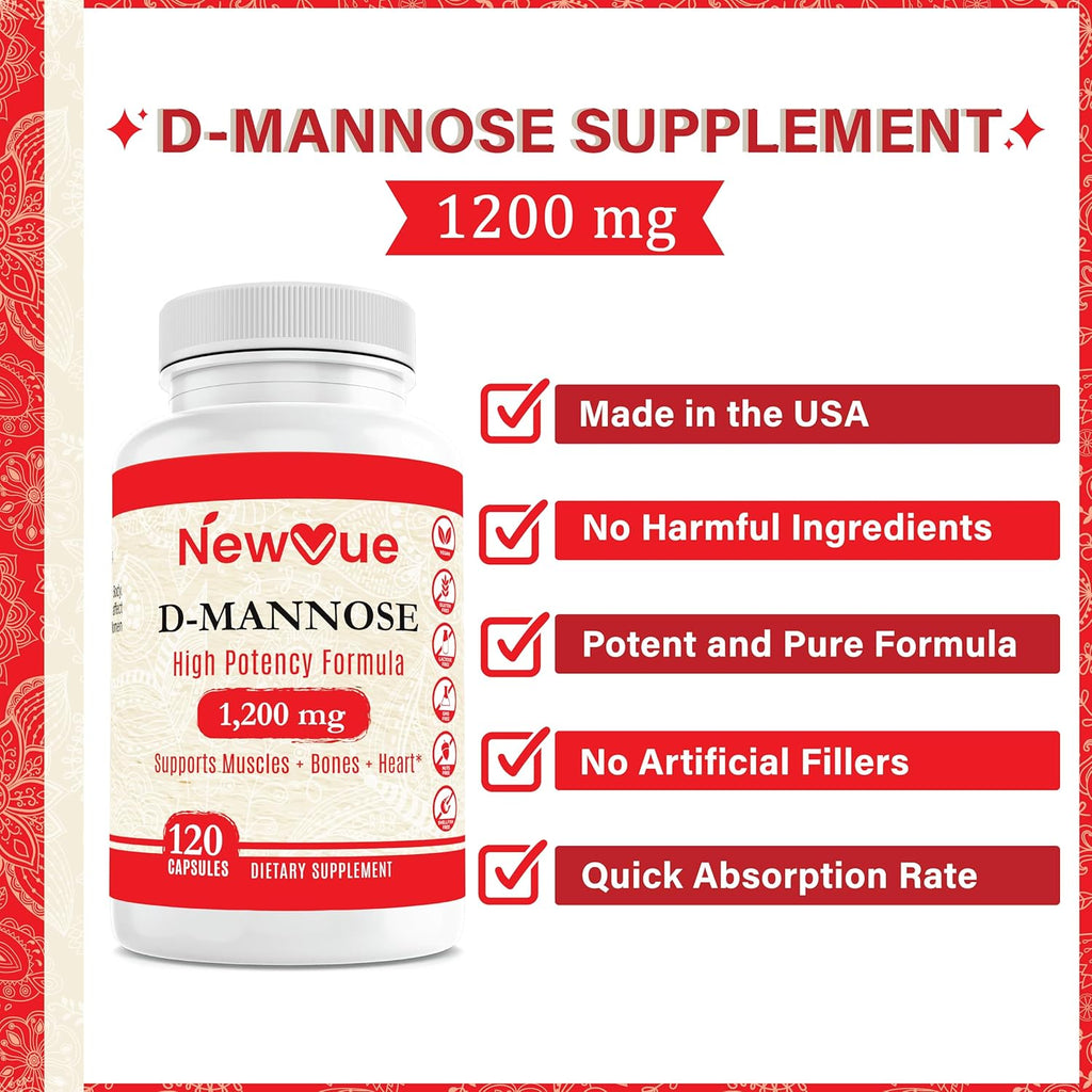 D-Mannose 1,200 mg Urinary Tract Health, 120 Veggie Capsules B13915