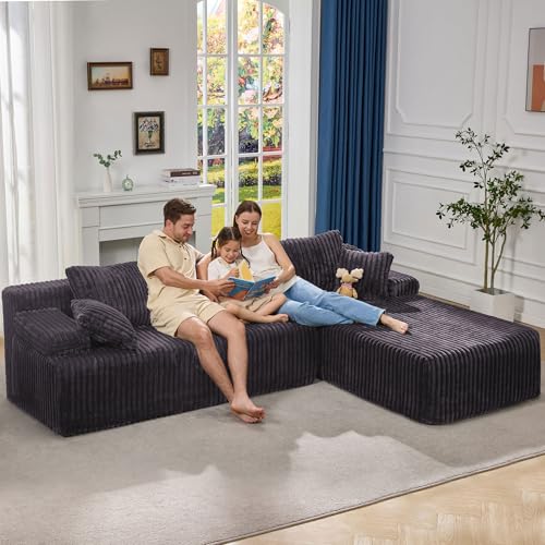 Modular L-Shape Sectional Sofa with Oversized Chaise A47792