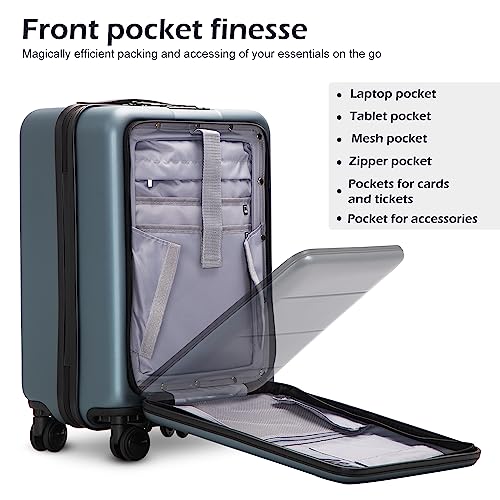 Carry-On Spinner Trolley with Pocket Compartment, 20in W357