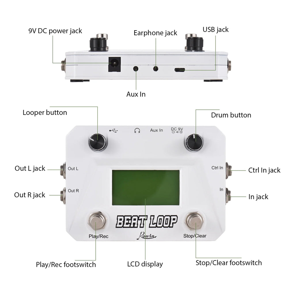 Drum Audio Effect Machine with LCD Display and 3.5mm Input B9149