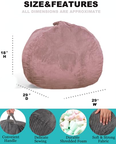 Faux Fur Bean Bag Chair for Adults with Filling Q65946