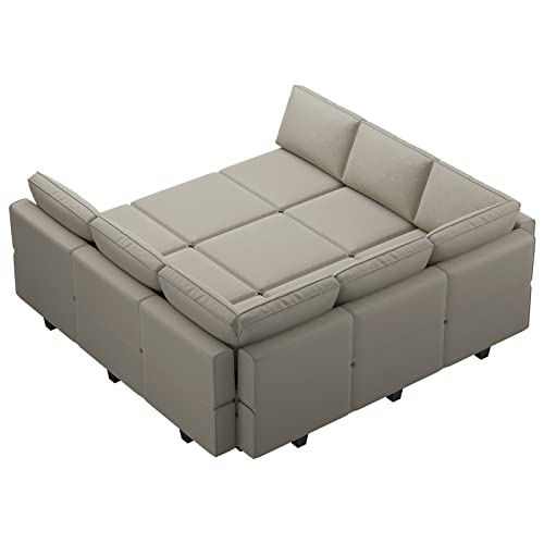 Modular Velvet Sectional Sofa with Chaise Lounge and Storage X4138
