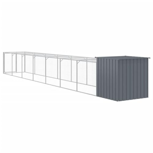 Galvanized Steel Chicken Cage with Extended Run and Protective Roof S804