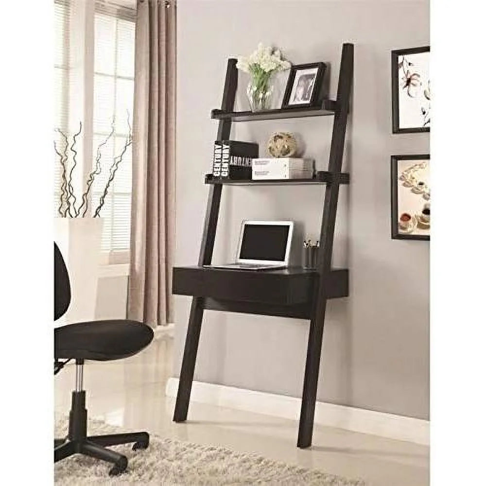 Wall Leaning Ladder Writing Desk Cappuccino A35105