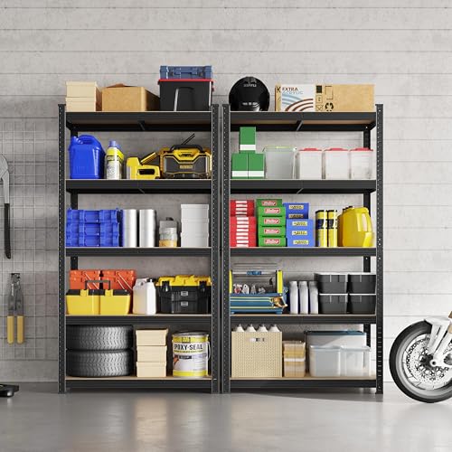 5-Tier Adjustable Metal Shelving Unit for Garage, Pantry, and Warehouse M7734