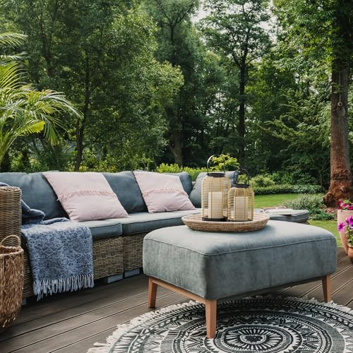 Natural Rattan Boho Lanterns Handcrafted Home Decor for Indoor Outdoor Living Room Patio O5290