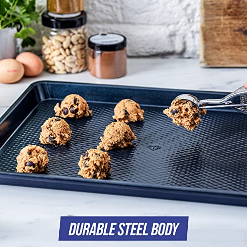 Half and Quarter Cookie Sheet Baking Pan Set, Nonstick, Dishwasher Safe I7738