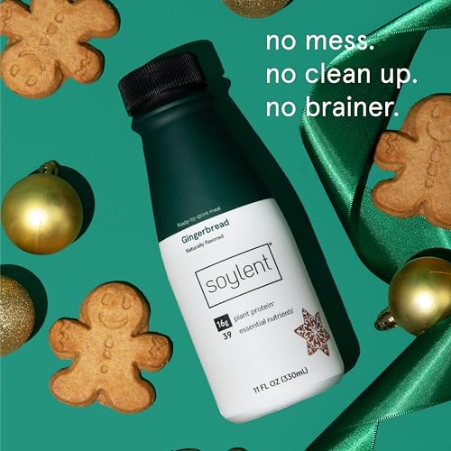 Gingerbread Meal Replacement Shake, Plant Based Protein Drink, 11oz (12 Pack) B2352