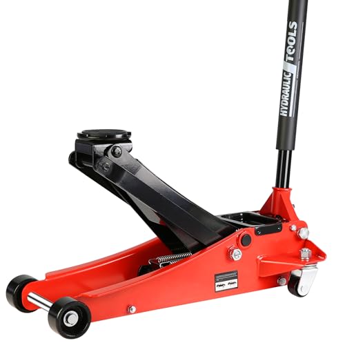 Heavy Duty Hydraulic Floor Jack, Low Profile Steel Racing Jack, 2 Ton Capacity, Blue H1350