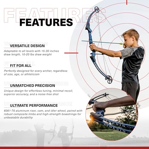 Left Handed Archery Compound Bow with Adjustable Draw Weight and Length B7281