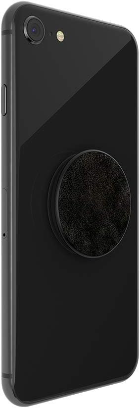 PopGrip Expanding Stand and Grip with Swappable Top for Phones & Tablets - Black Vegan Leather M42223