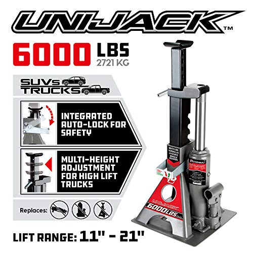 3 Ton Bottle Jack with Jack Stands, 6000 lb Capacity Car Lift W53060