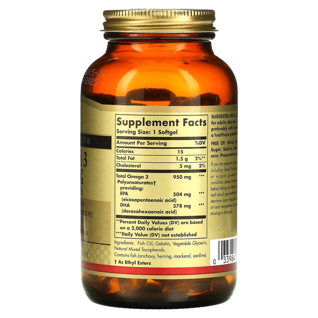 Omega 3 EPA DHA Triple Strength 950 mg, 100 Softgels T43554