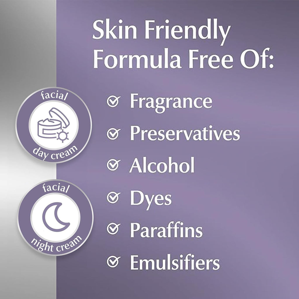 Facial Day and Night Moisturizer Set for Sensitive Skin, Fragrance Free R58409