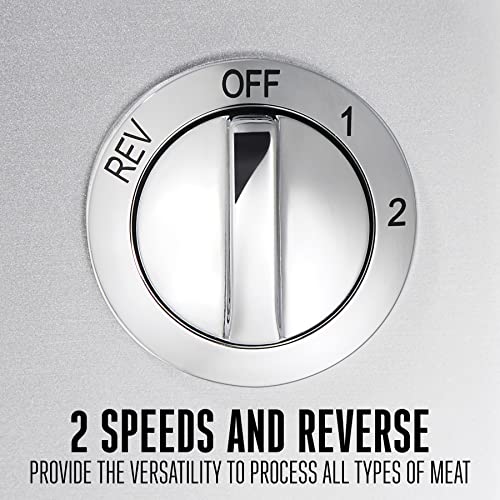 Electric Meat Grinder & Sausage Stuffer, 750 Watt, Stainless Steel Plates X10043