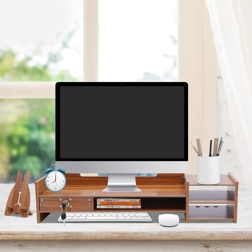 Monitor Stand Riser with Drawers, Desktop Organizer for Computer and Office G320