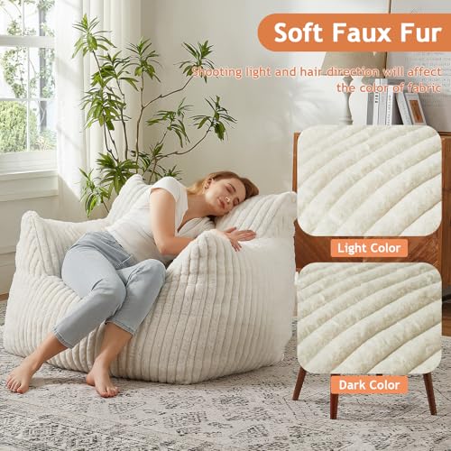Plush Bean Bag Chair with Armrests for Adults and Teens M473