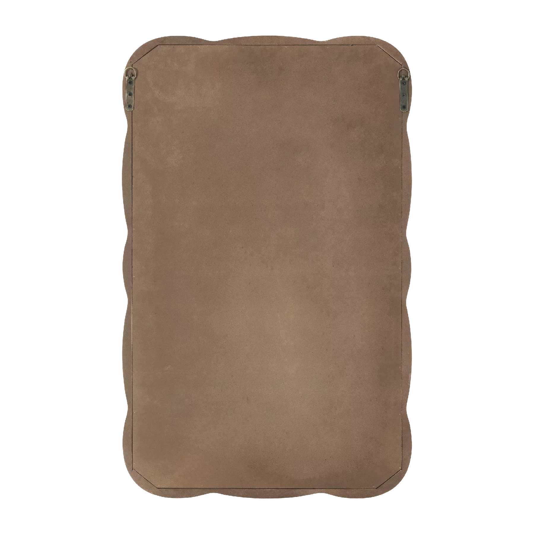 Curved Wood Frame Accent Mirror, Farmhouse French Country Wall Mirror, Rectangle 23.5" x 38" D47892