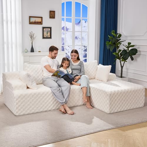 Modular L-Shape Sectional Sofa with Oversized Chaise A47792