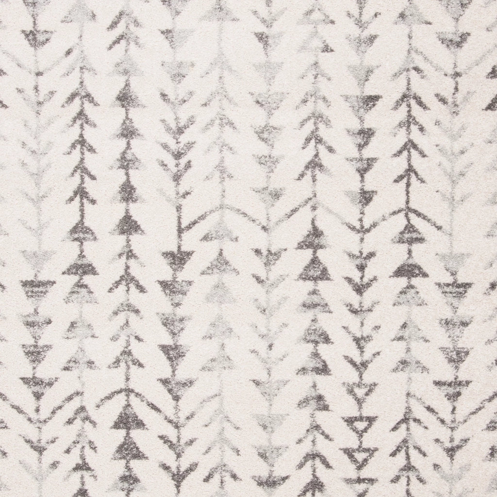 Moroccan Geometric Area Rug, Ivory/Grey, 8' x 10' R841