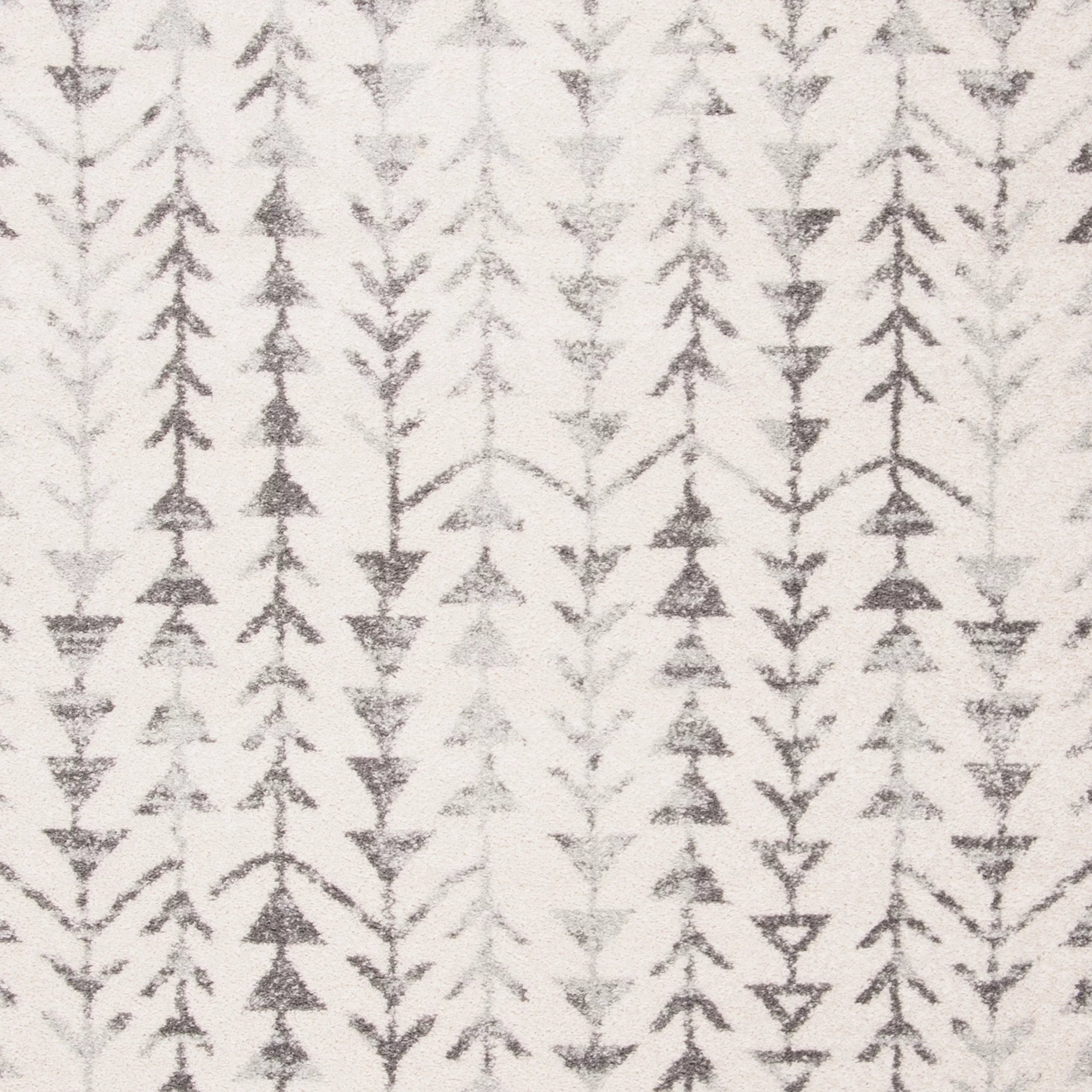 Moroccan Geometric Area Rug, Ivory/Grey, 8' x 10' R841