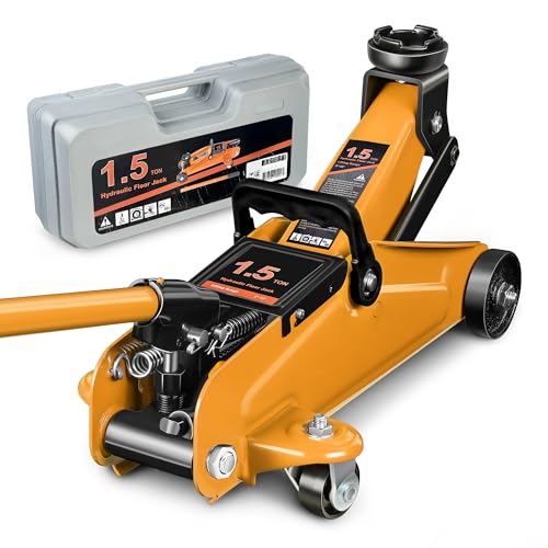 Floor Jack 3 Ton Capacity, Low Profile Heavy Duty Hydraulic Car Jack, Lifting Range 3"-20" O821