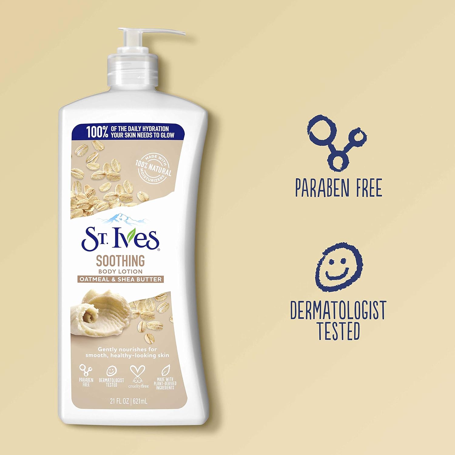 Soothing Hand & Body Lotion for Dry Skin with Oatmeal & Shea Butter, 21 oz I4855