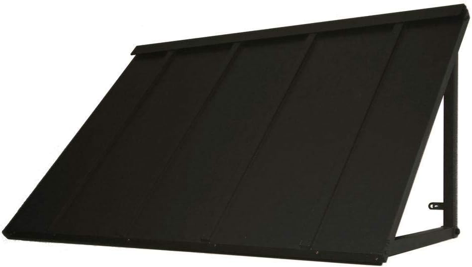 6 ft. Metal Door Window Awning Outdoor Canopy Black N790