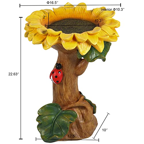 Vintage Spiral Ceramic Birdbath, 20-in Tall Z966555