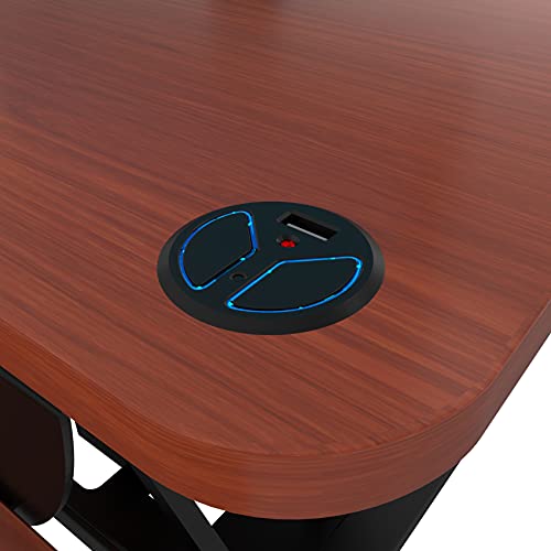 Electric Standing Desk Converter, Height Adjustable Sit to Stand Riser, Dual Monitor Workstation, Black Z74939