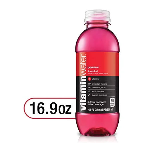 Electrolyte Enhanced Water with Vitamins, Dragonfruit, 16.9 Fl Oz (Pack of 24) S18431