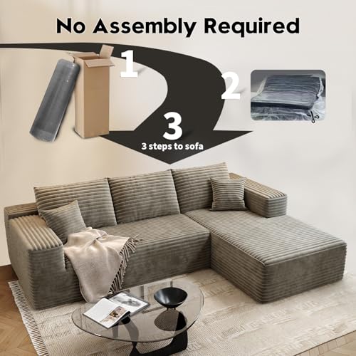 Modular Sectional Sofa with Ottoman, U-Shaped Deep Seat Couch for Living Room O870