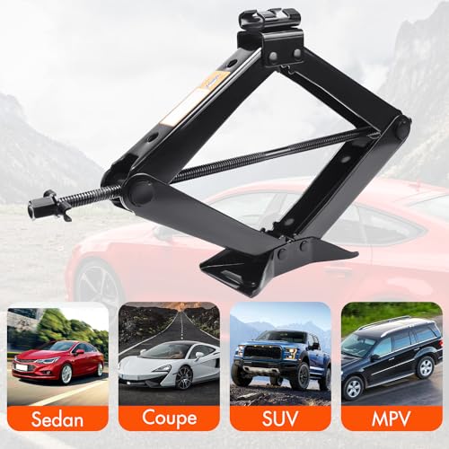 Scissor Jack 3 Ton Tire Changing Kit with Lug Wrench D107