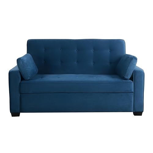 Convertible Sleeper Sofa, Queen Size, Navy Q5867