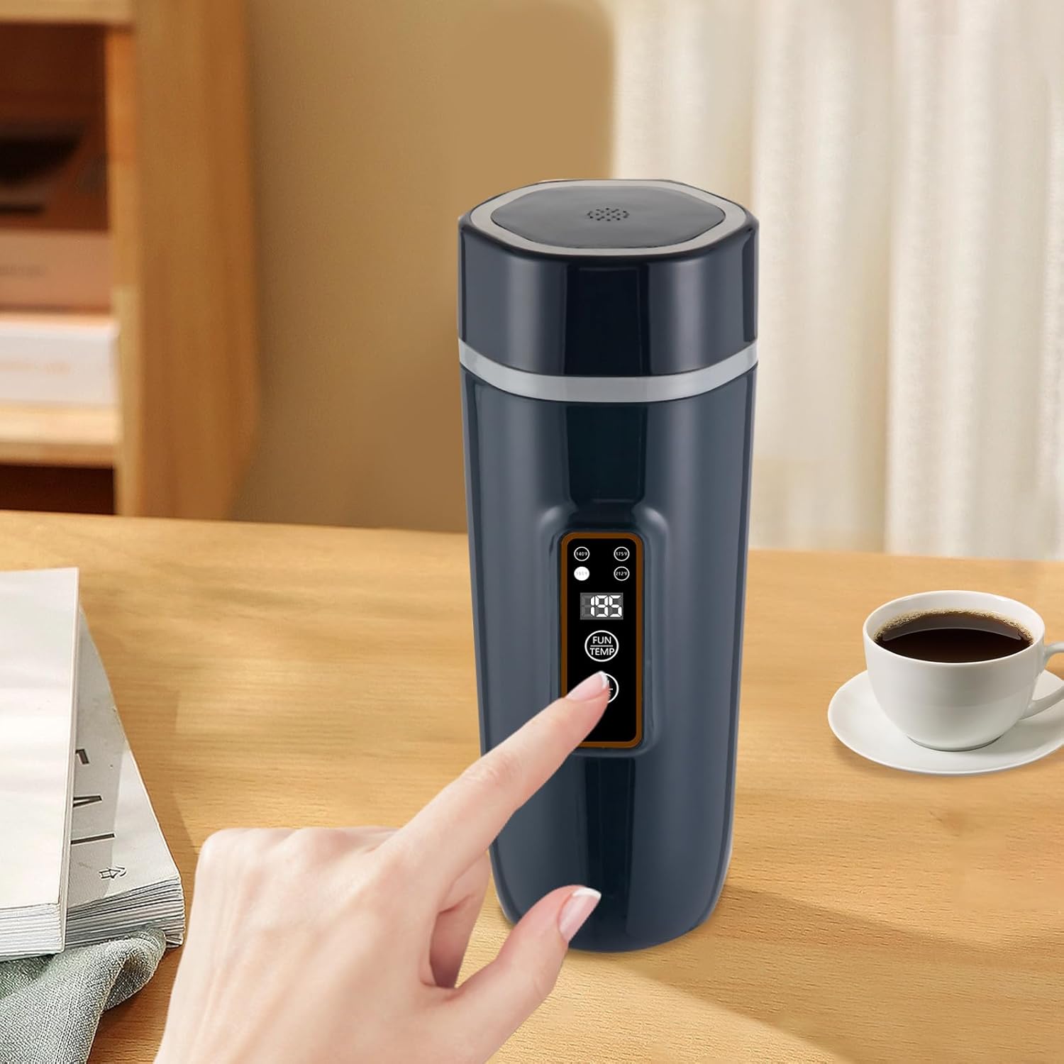 Portable Electric Kettle with 4 Temperature Controls, 304 Stainless Steel N3982