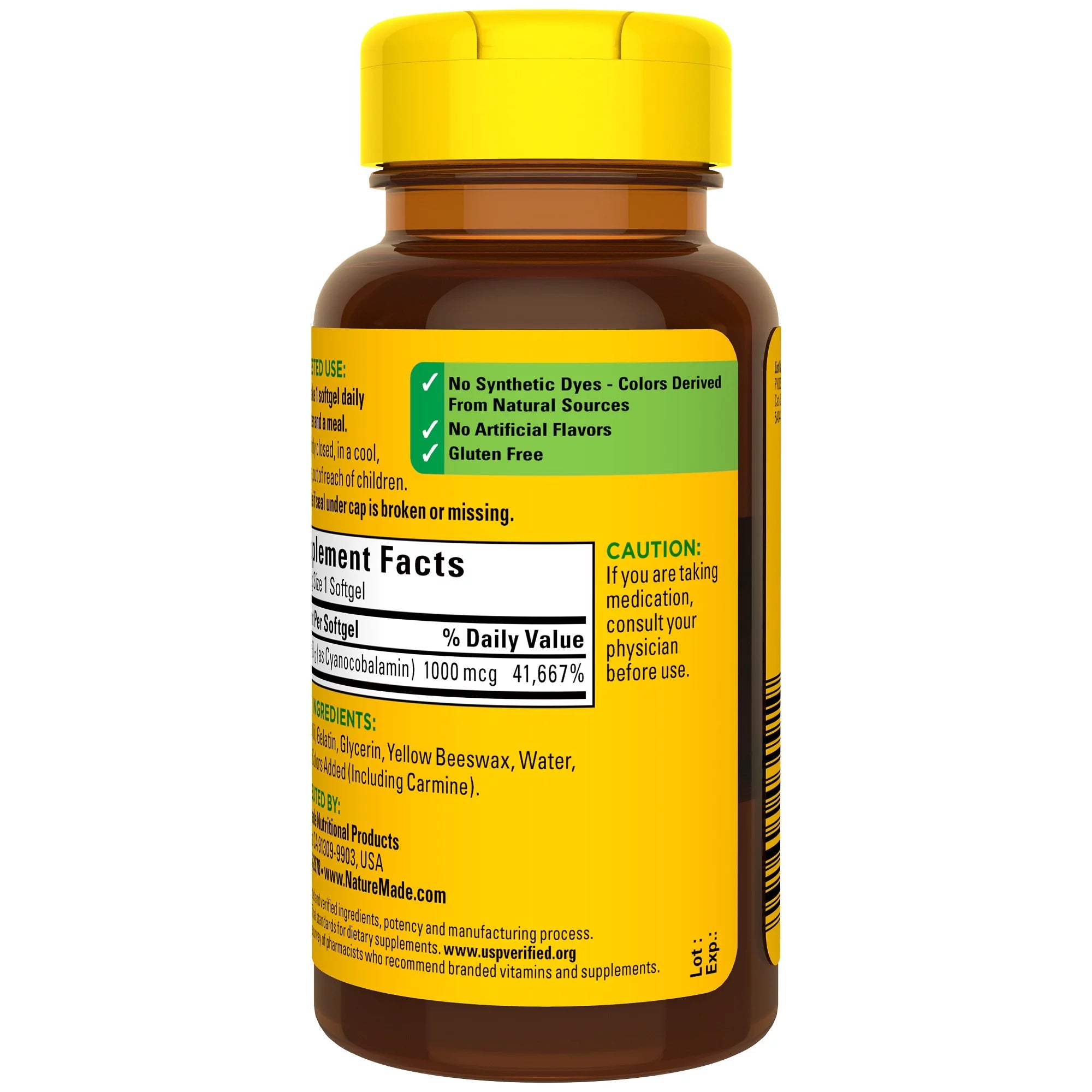 Vitamin B12 1000 mcg Softgels, Dietary Supplement, 310 Count L4012