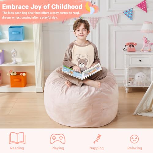 Giant Bean Bag Chair Convertible Bed with Microfiber Cover X2136