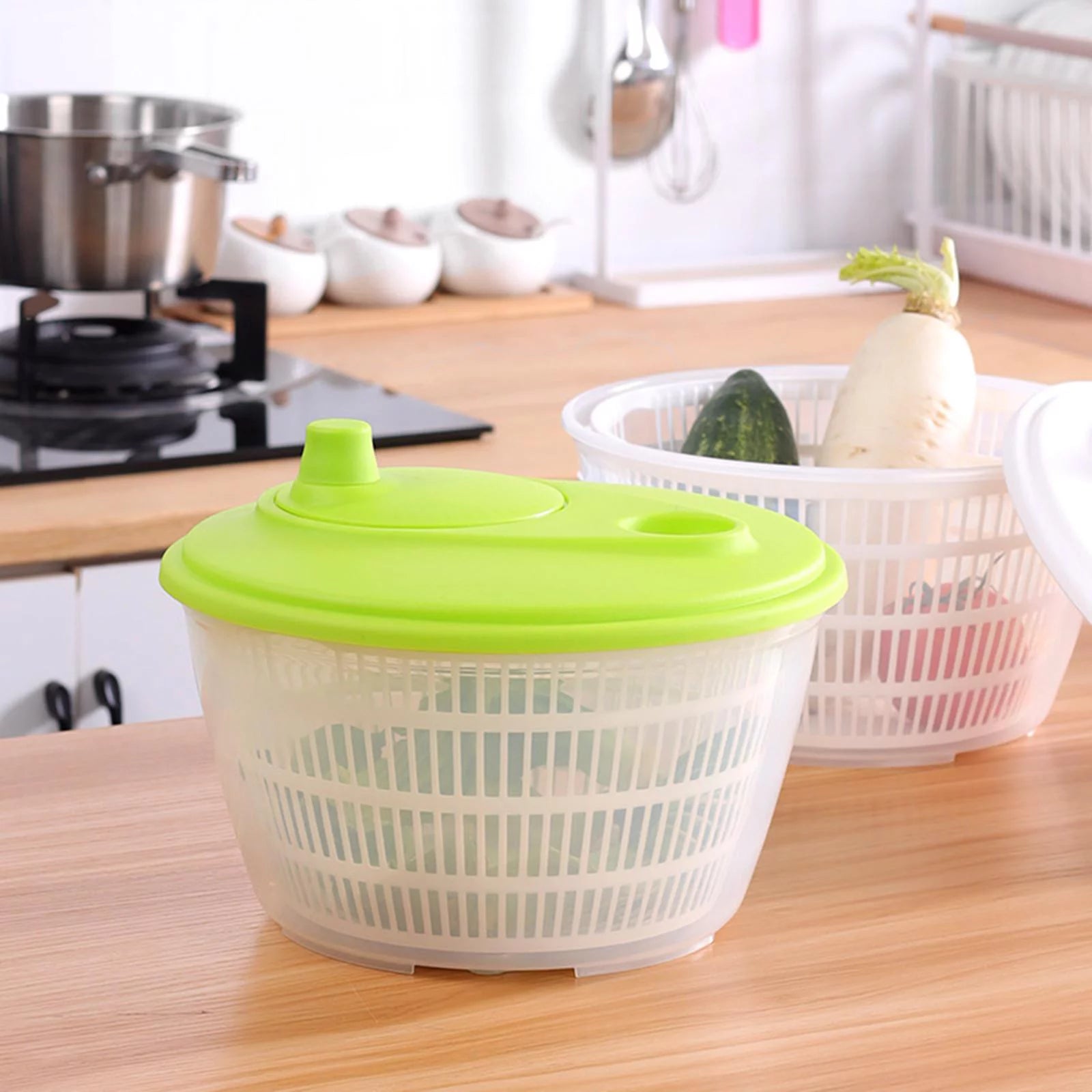 Vegetable Washer Salad Spinner with Colander Bowl T4659