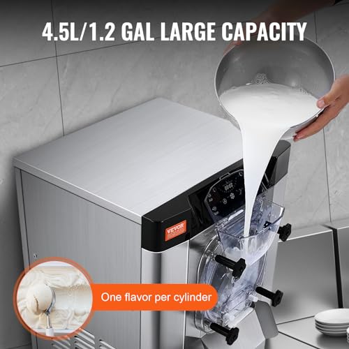 Commercial Ice Cream Machine, 20-25L/H, 2400W, 8L Stainless Steel Cylinder M959