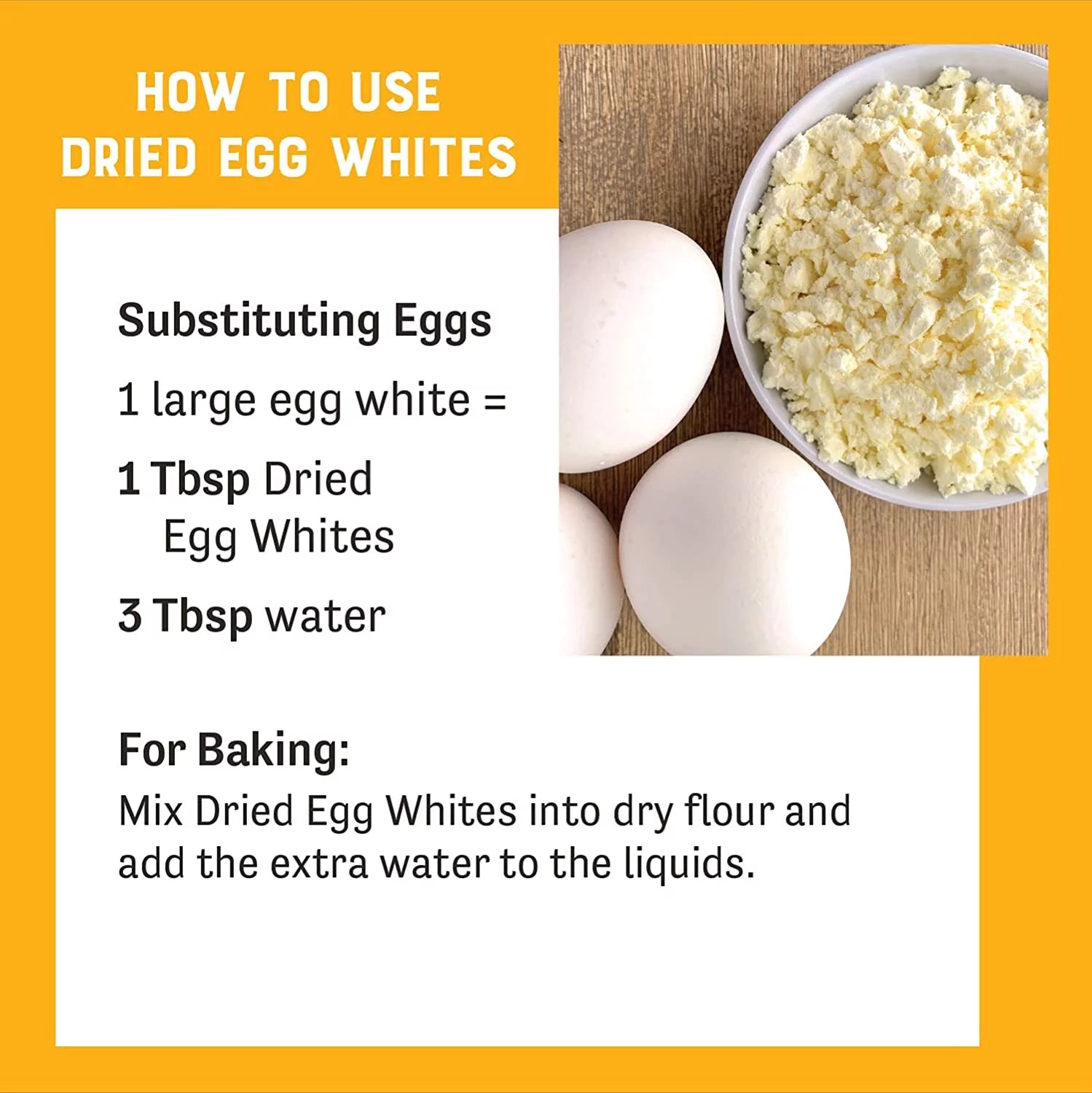 Dried Egg White Protein Powder 8 oz - Pasteurized, Non-GMO, Gluten-Free S308323