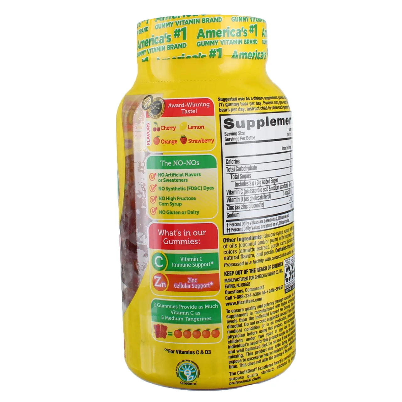 Immune Support Gummies with Vitamin C, Zinc & Echinacea - 190 Count, 6 Pack L822654