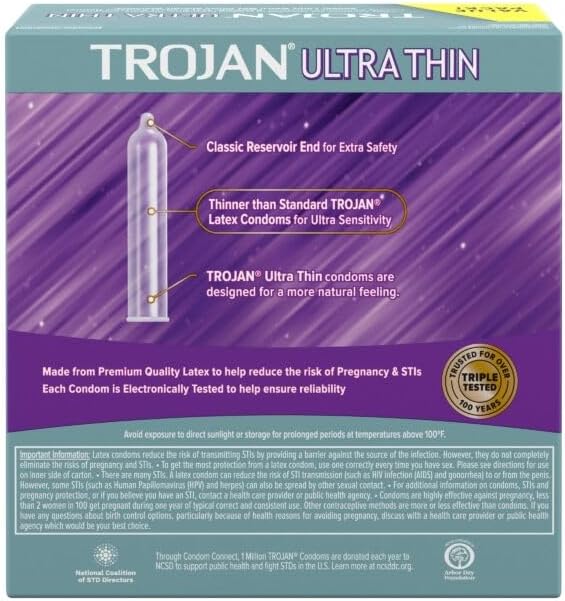 Ultra Thin Lubricated Condoms, 36 Count C373