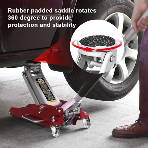 Hydraulic Low Profile Racing Floor Jack, 1.5 Ton Capacity E34626