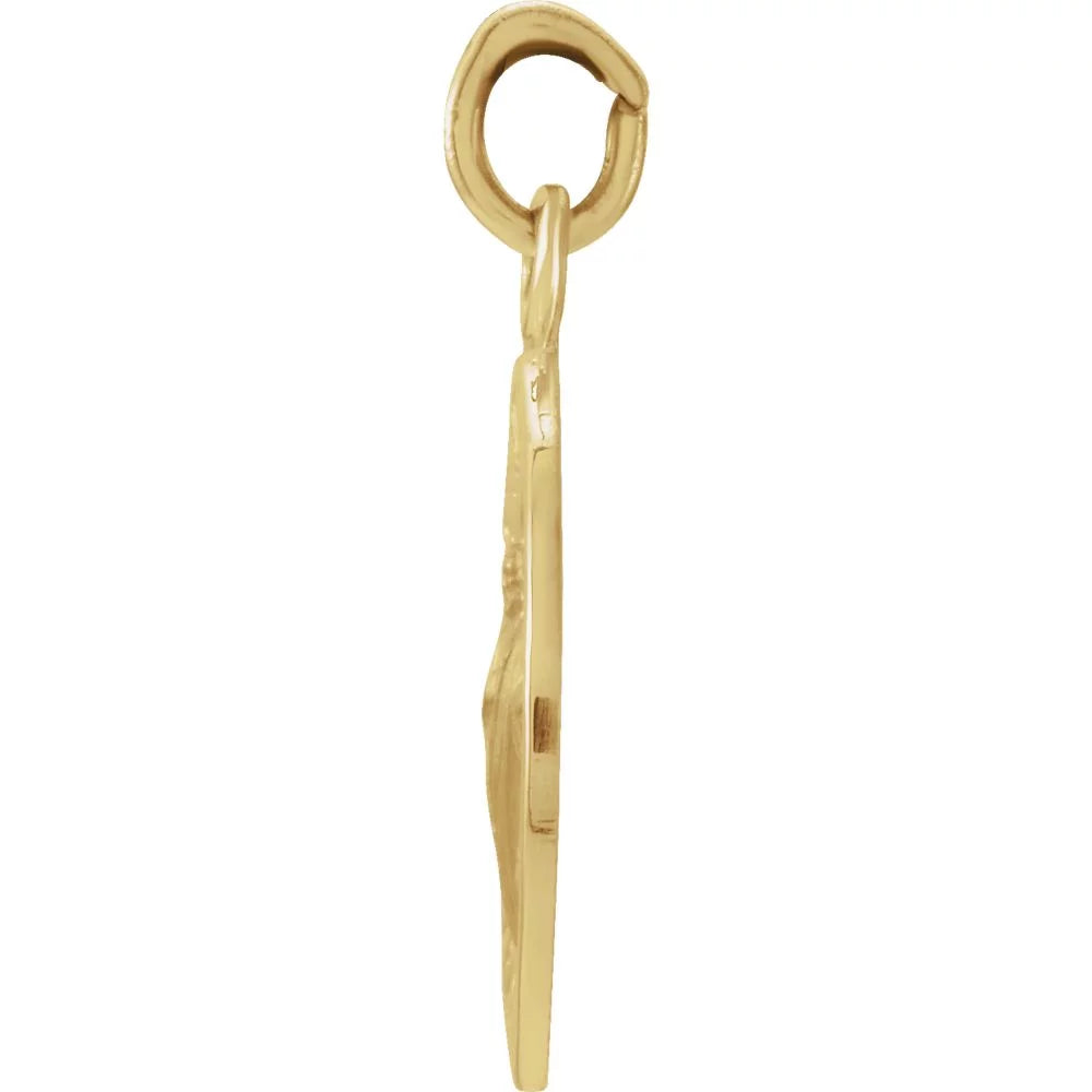 St. Jude Thaddeus Medal Pendant Necklace, 14k Yellow Gold, Polished Round B93719