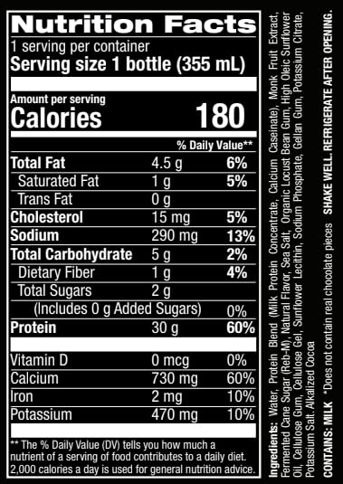 Grass Fed Protein Shakes, No Added Sugar, Keto Friendly, Ready to Drink 12 Fl Oz (Pack of 12) G676883