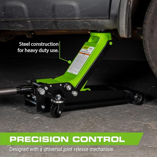 3-Ton Quick Rise Aluminum Floor Jack with Dual Pump Pistons P546655